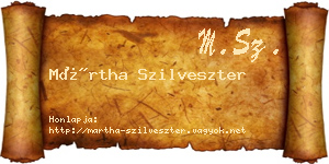 Mártha Szilveszter névjegykártya