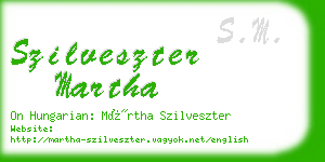 szilveszter martha business card